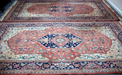 Lot 772 - A pair of Isfahan rugs of all over stylised...