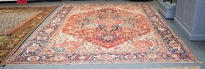 Lot 778 - A large Heriz carpet, Persia early 20th...