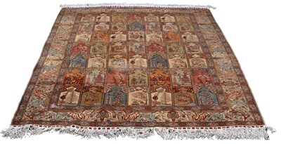 Lot 786 - A Kayseri silk rug with field of mihrab niches...