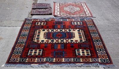 Lot 789 - A Turkish rug of Kazak design, 199cm x 163cm,...