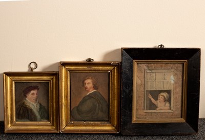 Lot 800 - 19th Century English School/Portrait Miniature...