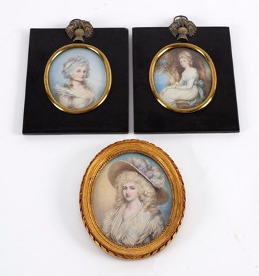 Lot 808 - 19th Century English School/Portrait Miniature...