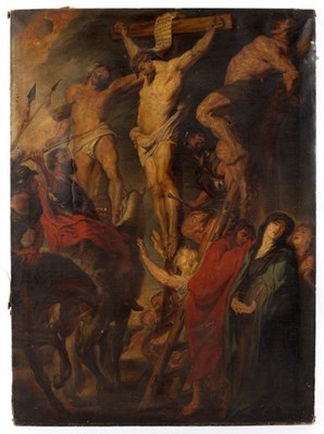 Lot 831 - After Rubens/Le Coup de Lance/oil on canvas,...