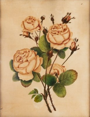 Lot 875 - 19th Century School/Roses/plush...