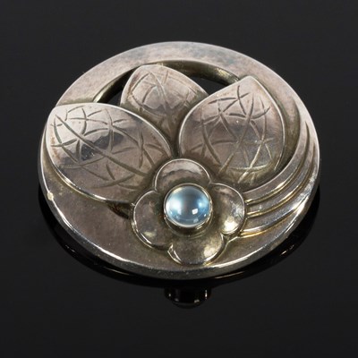 Lot 2 - Georg Jensen, a Danish silver and moonstone...