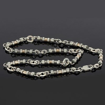 Lot 7 - Georg Jensen, a Danish silver chain with ring...