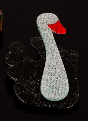 Lot 11 - Lea Stein, a swan brooch, of stylised design...