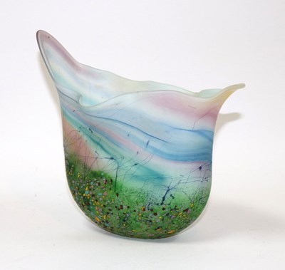 Lot 67 - A Studio Art glass vase in the style of Isle...