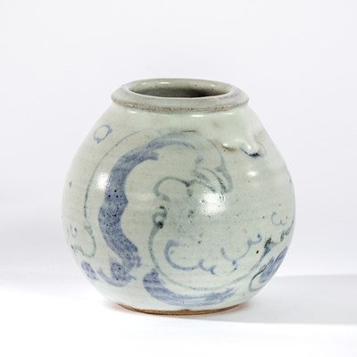 Lot 85 - A blue and white globular studio pottery vase,...