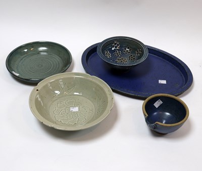 Lot 143 - Steve Hague, a circular shallow dish, in...