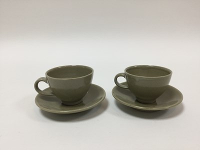 Lot 222 - Crowan Pottery, two celadon glaze cups and...