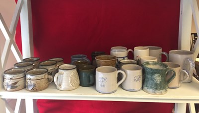 Lot 241 - Six Vellow pottery mugs and various others