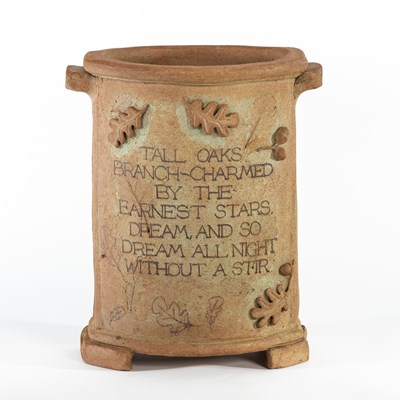 Lot 249 - Mariette Voke, a modern terracotta garden urn,...