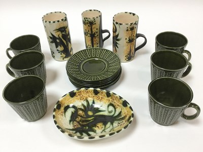 Lot 250 - Celtic Pottery, Newlyn Cornwall, a small group...