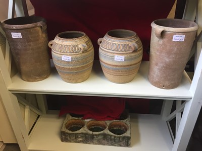 Lot 253 - Two pairs of garden plant pots