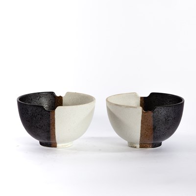 Lot 316 - 20th Century, a pair of modern stoneware bowls,...