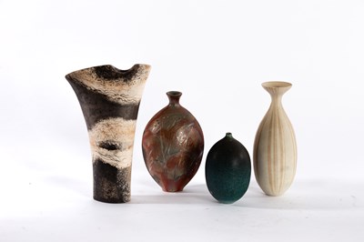 Lot 321 - Anne James, four porcelain vases, including an...