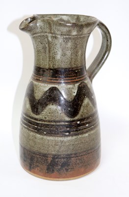 Lot 333 - John Jelfs, a stoneware jug, iron slip designs...