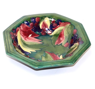 Lot 343 - William Moorcroft, an octagonal bowl, Leaf and...