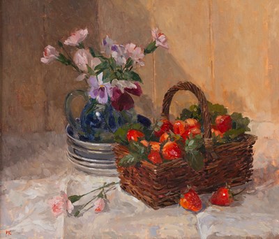 Lot 381 - Pamela Kay (British born 1939)/Basket of...