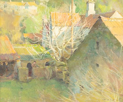 Lot 398 - David J Curtis (born 1948)/Winter Light, Stone...