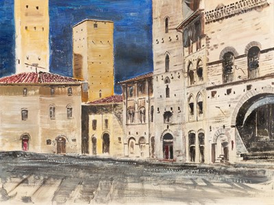 Lot 402 - George Mathers/San Gimiginano, Italy/oil on...