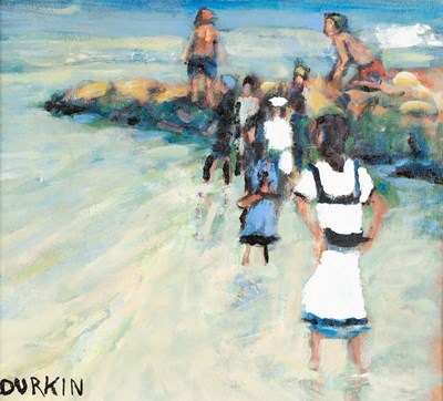 Lot 417 - Tom Durkin (British 1928-1990)/Beach Scene...