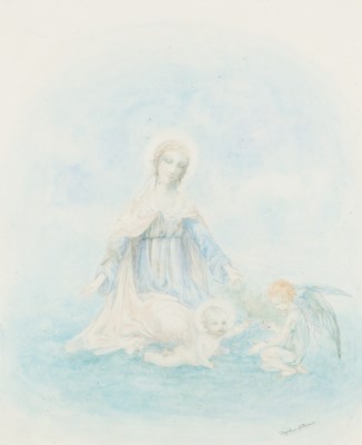 Lot 476 - Daphne Allen/Madonna and Child/with Angel and...