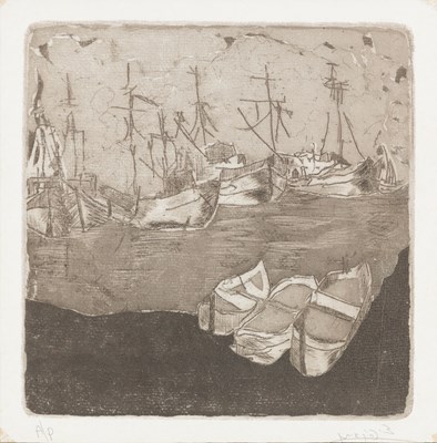 Lot 535 - 20th Century School/Boats by the...