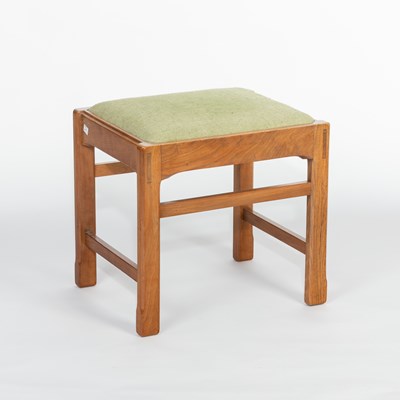 Lot 591 - Stanley Webb Davies (1894-1978), an oak stool...