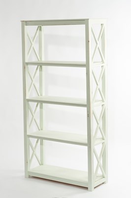 Lot 607 - A modern bookcase or display unit, painted...