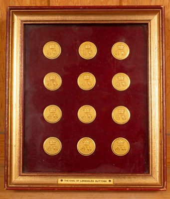 Lot 614 - A set of twelve Quorn hunt brass buttons