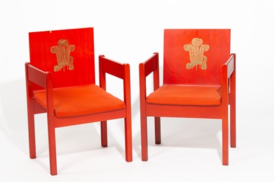 Lot 640 - Two Prince of Wales Investiture chairs,...