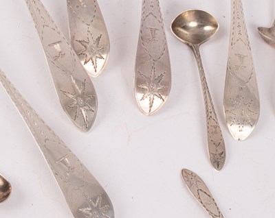Lot 27 - A set of five Irish provincial silver table spoons