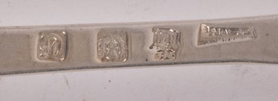 Lot 21 - A set of nine Scottish Hanoverian pattern silver tablespoons