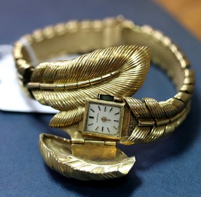 Lot 33 - A lady's 18ct gold bracelet watch by Blancpain,...