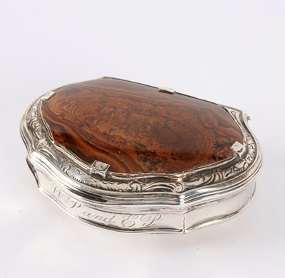 Lot 54 - A George III silver and hardstone...