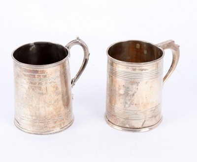 Lot 86 - Two Victorian silver Christening mugs, one WE...