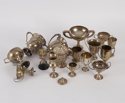 Lot 114 - A collection of silver trophy cups,...