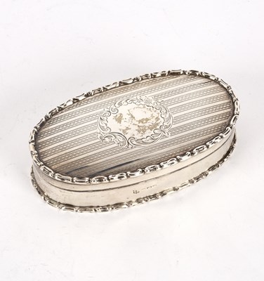 Lot 129 - An oval silver box, Chester 1906, the...