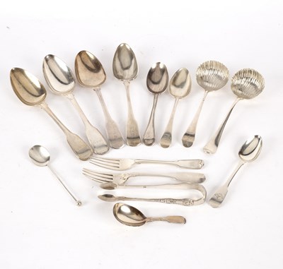 Lot 134 - A quantity of silver flatware including a pair...