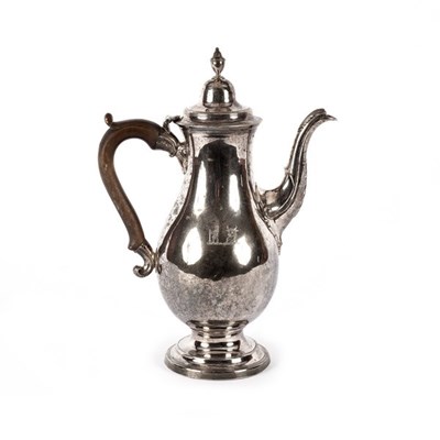 Lot 141 - A George III silver coffee pot, probably...