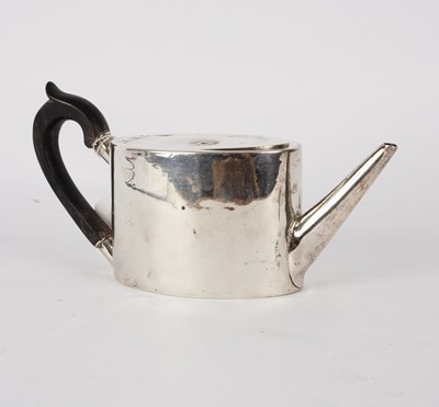 Lot 144 - A George III silver teapot, Andrew Fogelberg &...