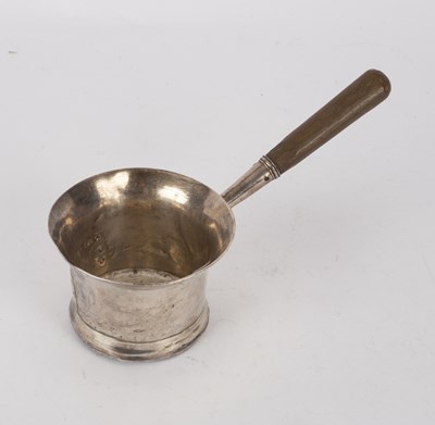 Lot 157 - A Georgian silver brandy pan, marks rubbed,...