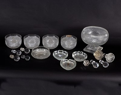 Lot 210 - A group of cut glass to include four finger...