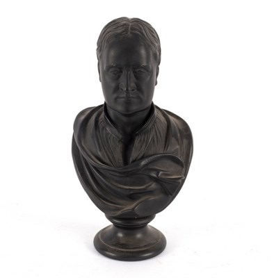 Lot 233 - A Wedgwood black basalt portrait bust of Sir...