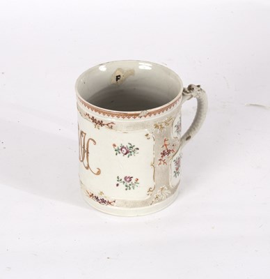 Lot 328 - A Chinese chicken-skin ground export mug,...