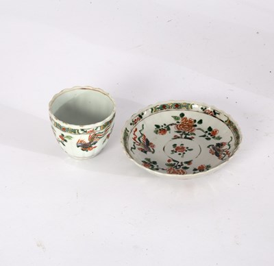 Lot 339 - A Chinese famille verte tea bowl and saucer,...