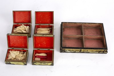 Lot 399 - An early 19th Century pen and ink work tray...