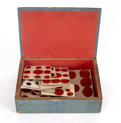 Lot 431 - A collection of wax seal impressions, 19th...